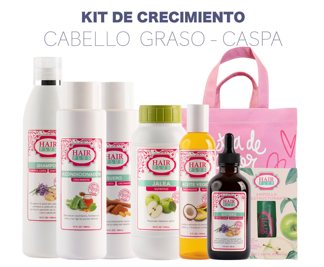 Kit Crecimiento Cabello Graso-Caspa